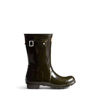 Women's Original Short Gloss Wellington Boots Chocolate Brown
