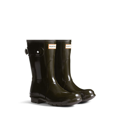 Women's Original Short Gloss Wellington Boots Chocolate Brown