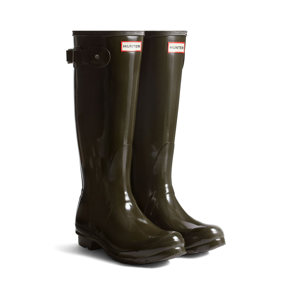Women's Original Tall Gloss Wellington Boots Chocolate Brown