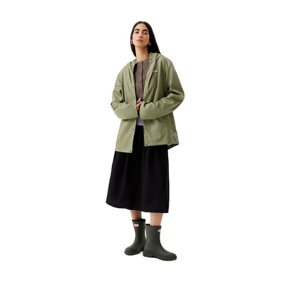 Izzy PU Hooded Jacket Unisex Deep Lichen Green