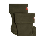 Recycled Fleece Short Boot Socks Dark Olive