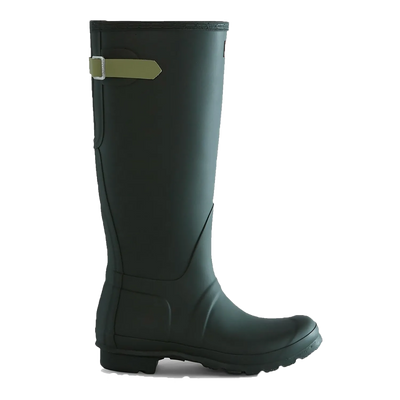 Women's Tall Back Adjustable Wellington Boots MAA Green/Wild Green